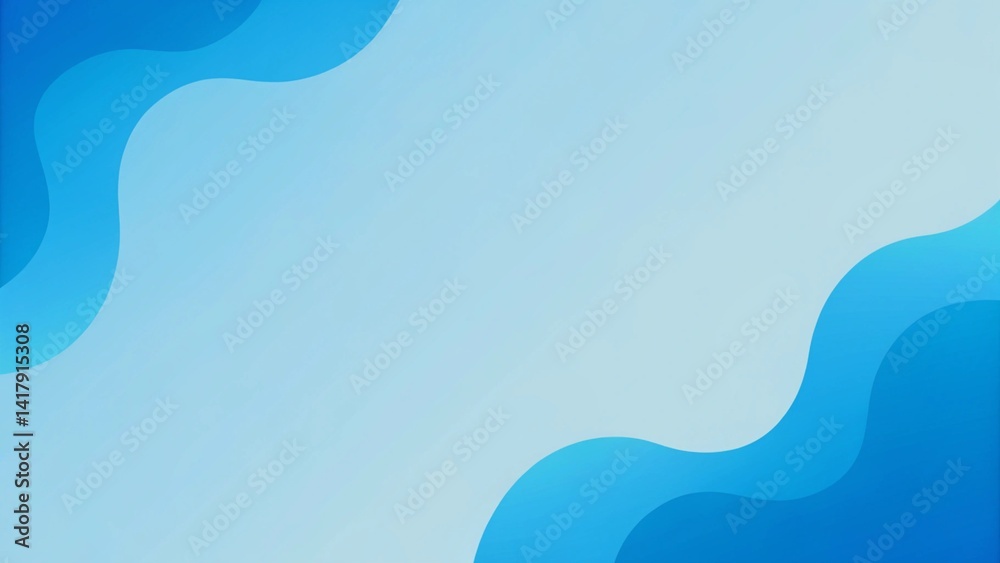 Poster Abstract blue modern vector background with minimalist dynamic and smooth wave shapes abstract background. Stylish flow lines, futuristic design, elegant curves, tech-inspired motion graphics