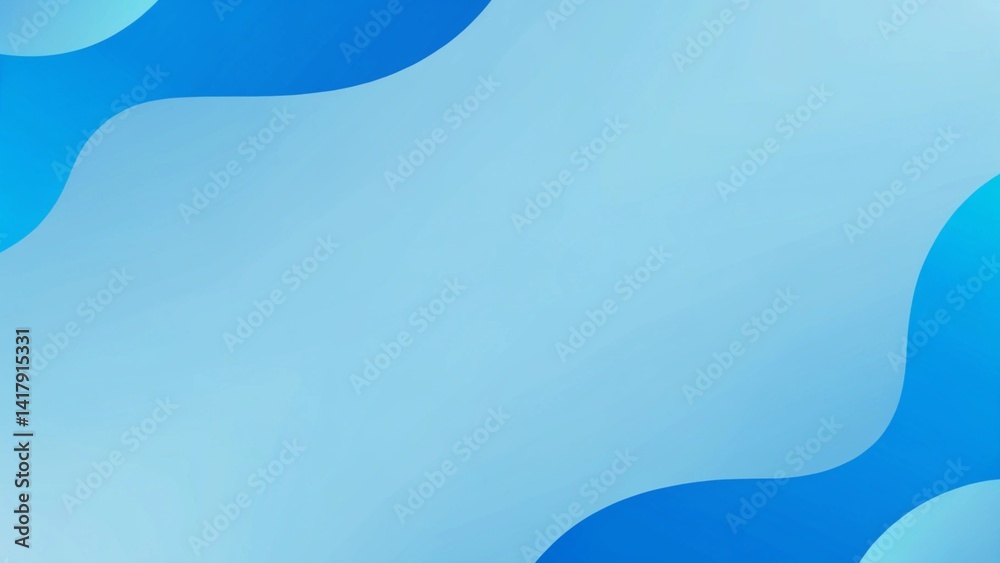 Fototapete abstract blue modern vector background with minimalist dynamic and smooth wave shapes abstract backg