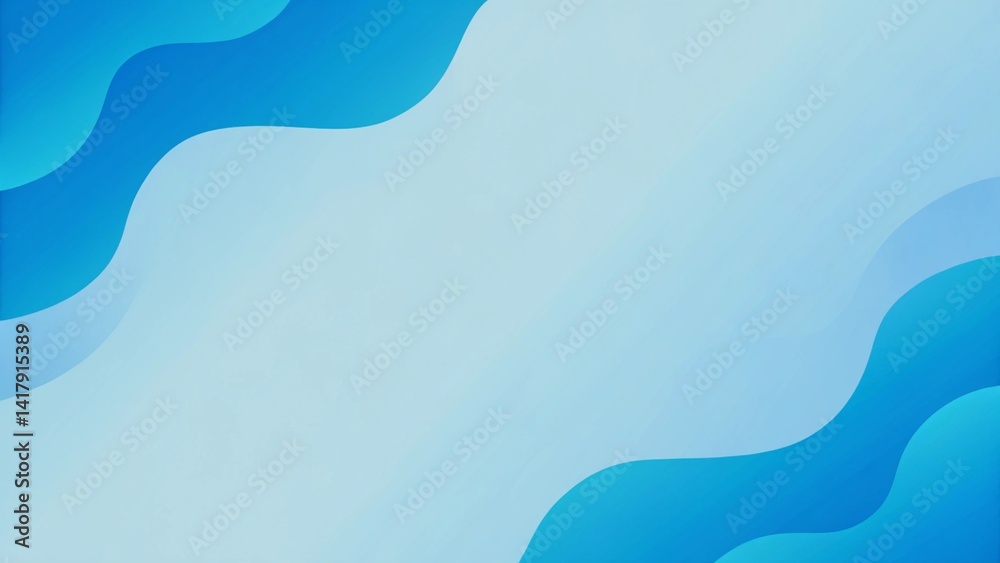 Poster Abstract blue modern vector background with minimalist dynamic and smooth wave shapes abstract background. Stylish flow lines, futuristic design, elegant curves, tech-inspired motion graphics