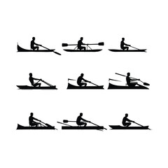 Silhouettes Set of Crew, Motion