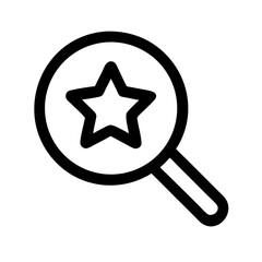 Magnifying Glass Highlighting Star Icon Design