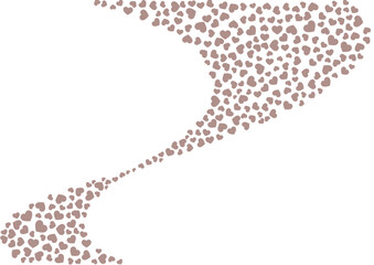 ハート柄の背景 茶系の単色 ハート