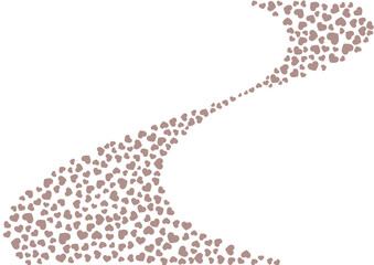 ハート柄の背景 茶系の単色 ハート