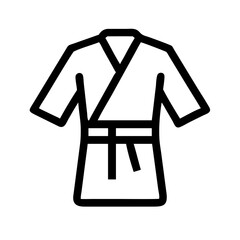 Martial Arts Gi with Belt Tie Icon Design