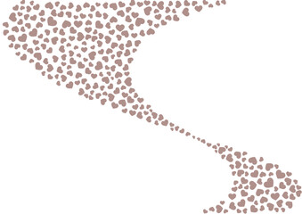 ハート柄の背景 茶系の単色 ハート