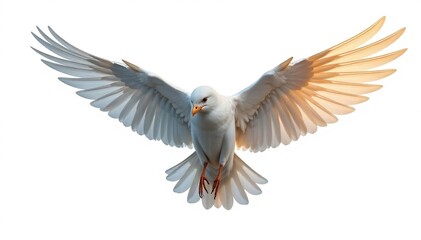 Fototapeta premium Single bird wing, isolated on white background, graphic, animal