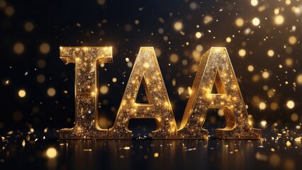 A close-up view of the letters AI illuminated with sparkling golden lights against a dark background