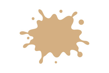 Fototapeta premium Taupe paint splash vector on white background