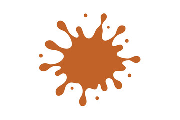Fototapeta premium Umber paint splash vector on white background