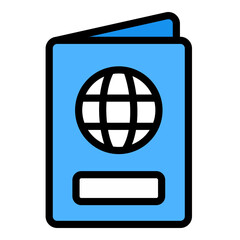 passport icon vector illustration.