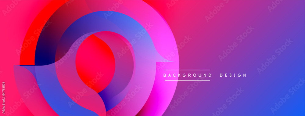 Poster abstract vibrant swirls, gradients. pink, purple, blue hues blend seamlessly creating dynamic visual