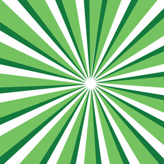 Abstract background with Classic vintage sun rays pattern. green and white swirling pattern background