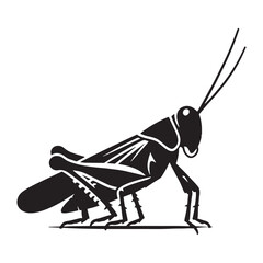 Stylized Locust silhouette, merging art and the wild – Locust illustration – Minimalist Locust vector – Insect silhouette

