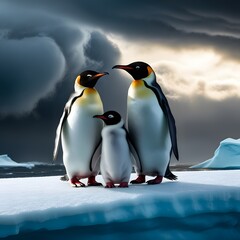 Obraz premium penguin on the ice