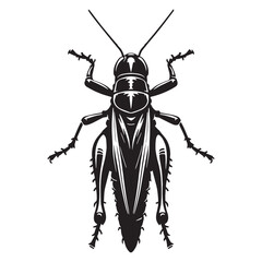 Dynamic Locust silhouette, a perfect depiction of insect chaos – Locust illustration – Minimalist Locust vector – Insect silhouette


