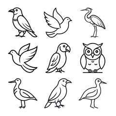 Set of Birds