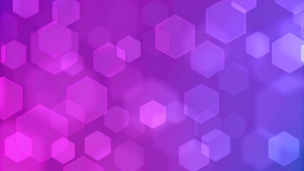 Abstract purple geometric bokeh. Hexagons background. Futuristic design with soft light effects and elegant glow for digital art, tech presentations, or modern graphic backgrounds