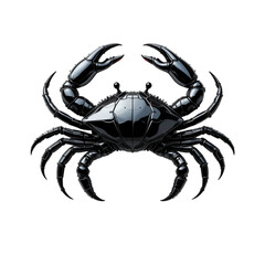 black 3D crab icon