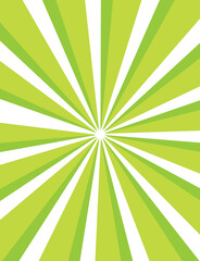 Abstract background with Classic vintage sun rays pattern. green and white swirling pattern background