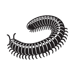 Creative Millipede silhouette, perfect for print and craft – Millipede illustration – Minimalist millipede vector – Insect silhouette

