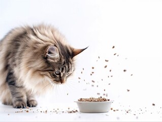 cat eating food