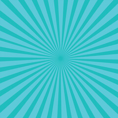 blue sunburst background, Abstract background with rays, Comics Blue background