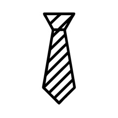 Necktie with Diagonal Stripes Pattern Icon Design