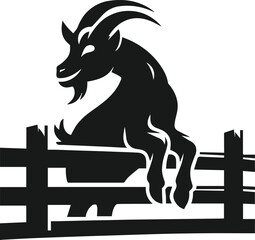 Obraz premium Goat vector silhouette