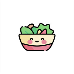 vector illustration of a bowl of fruit