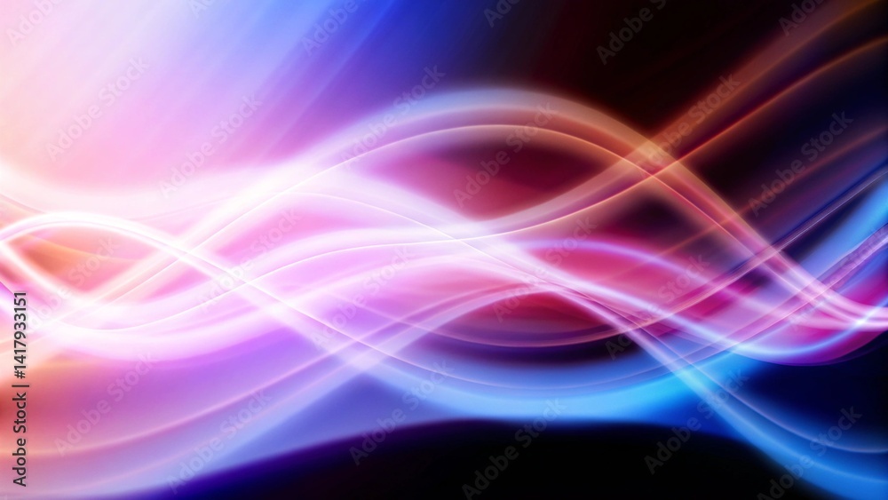 Poster fantastic elegant wave panorama background design illustration, abstract fluid motion art with color