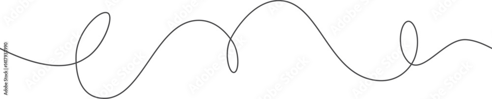 Wall mural wavy line with flowing curves. seamless pattern of continuous wavy lines. undulating abstract backgr