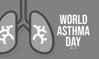 Obraz premium World Asthma Day. background, banner, card, poster, template. Vector illustration.