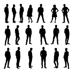 silhouettes of people