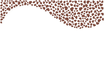 ハート柄の背景 茶系の単色 ハート