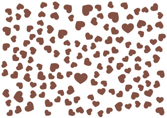 ハート柄の背景 茶系の単色 ハート