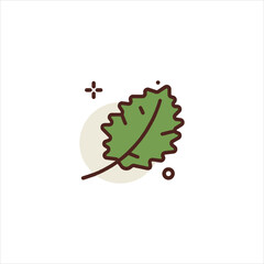 vector illustration of a leaf