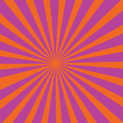 Sunlight rays horizontal background. Bright orange color burst background.