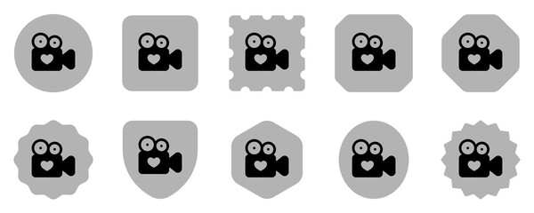 Editable wedding video vector icon. Wedding, valentine, love, celebration. Part of a big icon set family. Perfect for web and app interfaces, presentations, infographics, etc