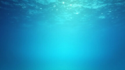Serene underwater scene showcasing the tranquil depths of the ocean, bathed in soft sunlight filtering through the surface.