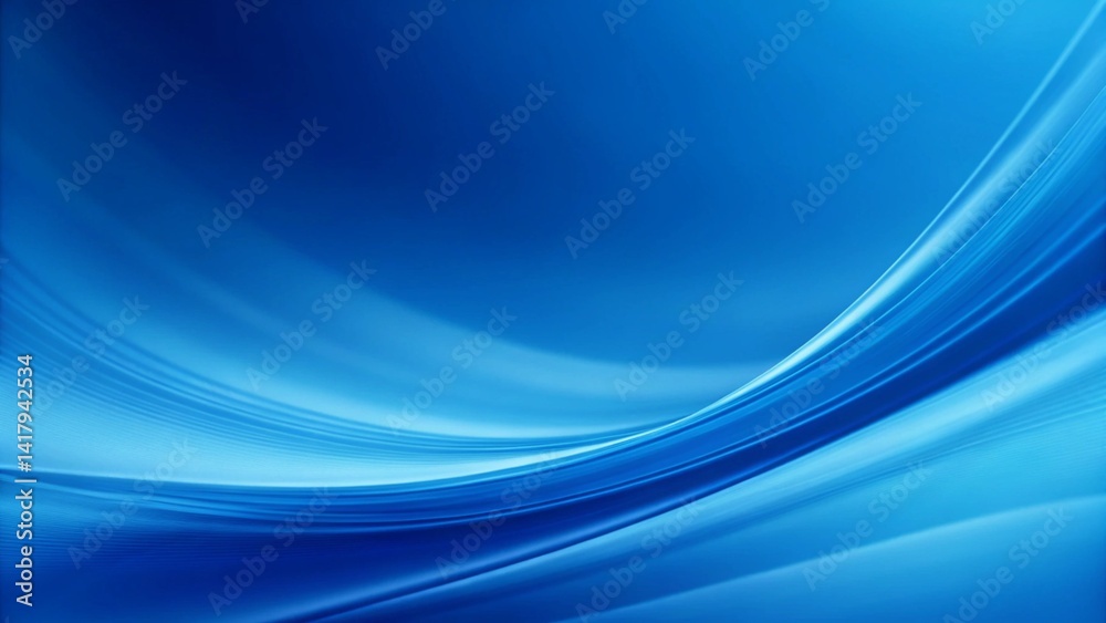 Aufkleber Smooth blue curve design blending with blurred lines creates a light blue gradient abstract banner background with ample copy space image, ideal for modern web headers or elegant presentations