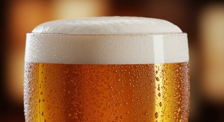 Beer Glass with Foam - Photo