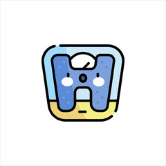 vector illustration of a tooth