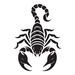 Dangerous Scorpion silhouette, a deadly predator of the desert – Scorpion illustration – Scorpion vector – Insect silhouette

