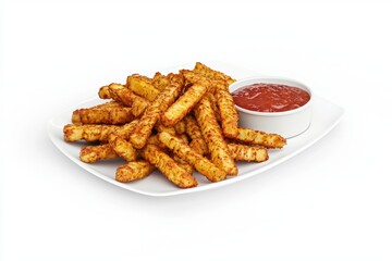 Enjoy the incredible and deliciously crispy French fries served with a side of ketchup dip