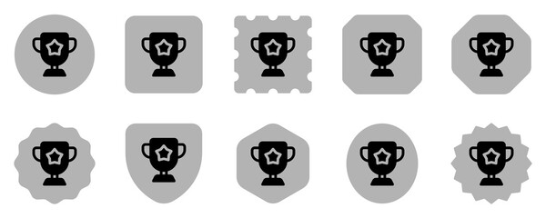 Editable winning trophy vector icon. Video game, game elements. Part of a big icon set family. Perfect for web and app interfaces, presentations, infographics, etc