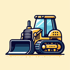 bulldozer vector illustration