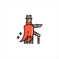 set of funny cartoon superhero