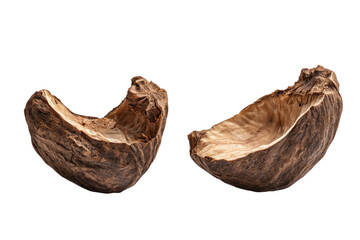 Walnut Halves Falling Rough T... on a transparent background