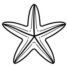 One-Line Art Starfish Vector Design