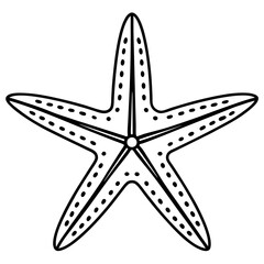 One-Line Art Starfish Vector Design